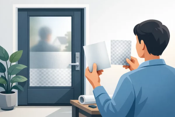 Privacyfolie voor voordeur glas op maat kiezen