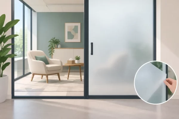 Raamfolie voor praktijkruimte met meer privacy